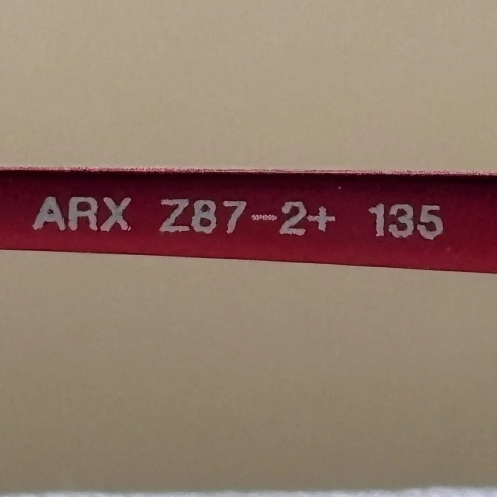 Armourx 7014 BRG Red Stainless Steel Safety Eyeglass Frames Z87-2+ 53-18-135